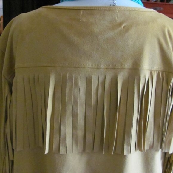 CRAZY TRAIN CALMITY JANE FAUX SUEDE JACKET WITH FRINGE - Picture 6 of 6